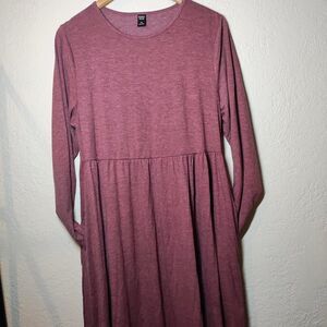 1XL * Emery-rose Women's Burgundy Dress with pockets